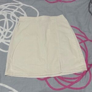 Hollister Ultra High-Rise Cream Corduroy Mini Skirt